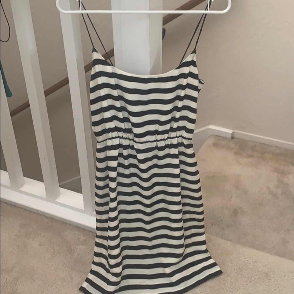 Jcrew silk strip dress